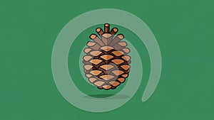 Composition is symmetrical emphasizing the pine cone s natural
