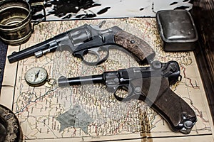 Composition of two revolvers on the map