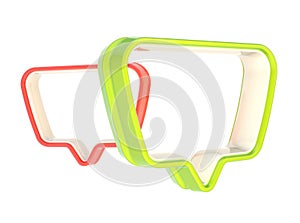 Composition of two text bubbles