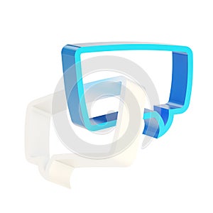 Composition of two text bubbles isolated