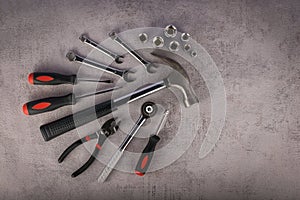 Composition of various construction tools