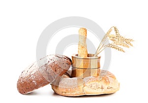 Composition of various healthy bread.