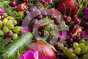 Composition from vegetables and fruit