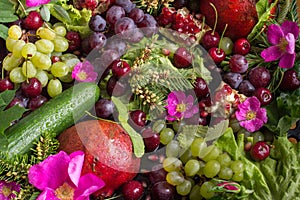 Composition from vegetables and fruit