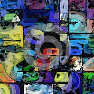 Mondrian. Abstract background