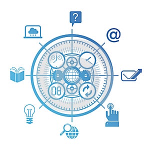 Composition with work symbols