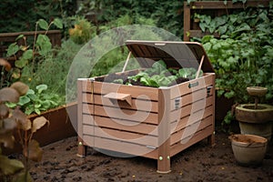 compost bin with built-in drainage system and spigot for easy collection