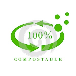 Compostable vector icon