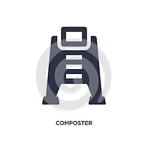 composter icon on white background. Simple element illustration from farming and gardening concept