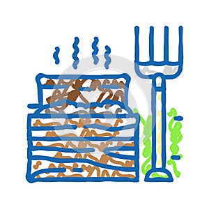 composting garden maintenance icon doodle illustration photo