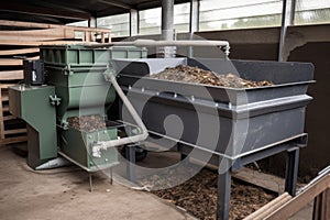 composting system with mechanical turnings device, making it easy to mix and aerate