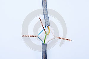 Compound of copper wire. Twisted wires