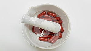 Compounding capsules and tablets photo