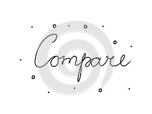 Comprare phrase handwritten with a calligraphy brush. Buy in italian. Modern brush calligraphy. Isolated word black photo