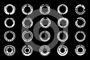 Futuristic Geometric Circular Design Elements Set