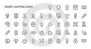 Smart Lighting Icons Set