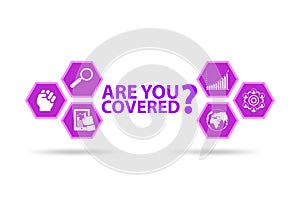 Comprehensive insurance concept with question