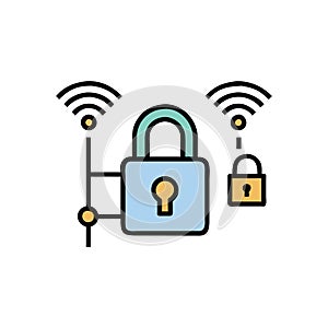 Comprehensive IoT Security Icon for Risk Management