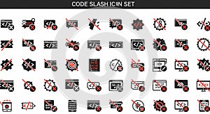 Code Error and Failure Icons Set