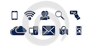 Collection of Internet Icons Vector