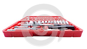 Comprehensive Socket Wrench Set in Red Case