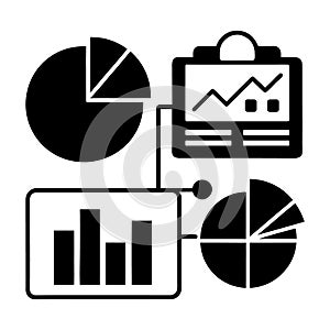 Data Analytics and Reporting Infographic Elements