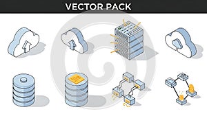 Isometric Technology and Data Icons Pack
