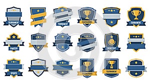Vector Shield Badges and Emblems Set