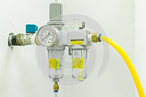 Compressed Air Filter Regulator Lubricator. photo
