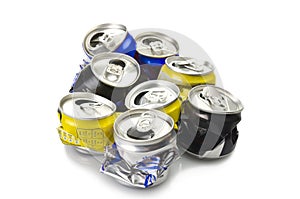 Compressed aluminium can