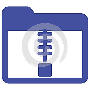 Compressed folder Isolated Vector icon which can easily modify or edit