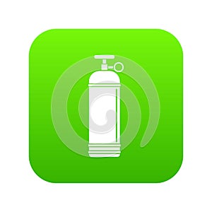 Compressed gas container icon digital green