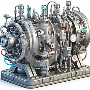 113 Compressed oxygen pump_ Mechanical apparatuse extr