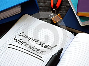 Compressed Workweek remark on the work schedule photo