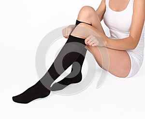Compression Hosiery. Medical Compression stockings and tights for varicose veins and venouse therapy.