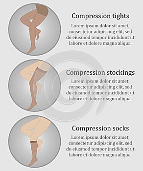 Compression hosiery photo