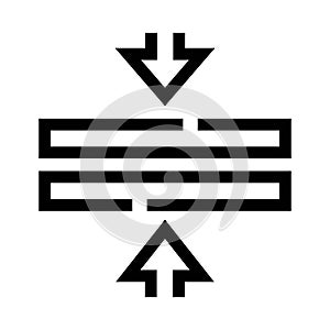 Compression icon showing file reduction and data archiving