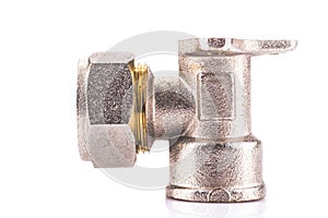 Compression sanitary wall plate fitting