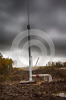 Compression station booster station for gas supply
