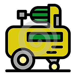 Compressor icon color outline vector