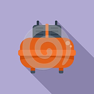 Compressor icon flat vector. Air machine