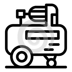 Compressor icon, outline style