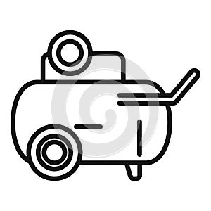 Compressor icon outline vector. Air machine