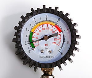 A compressor pressure gauge