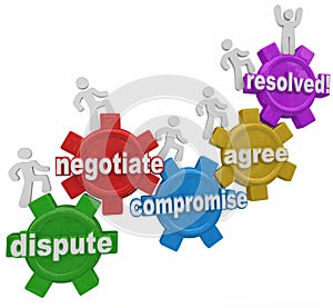 Compromise Dispute Negotiation Agreement Resolution People on Ge