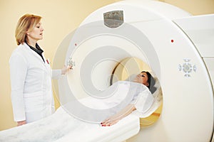 MRI scan test or computed tomography in hospital photo