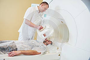 MRI scan test or computed tomography in hospital photo