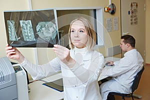 Computed tomography or MRI scanner test analysis photo