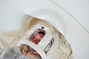 Computed tomography or MRI scanner test analysis photo