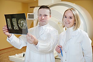Computed tomography or MRI scanner test analysis photo